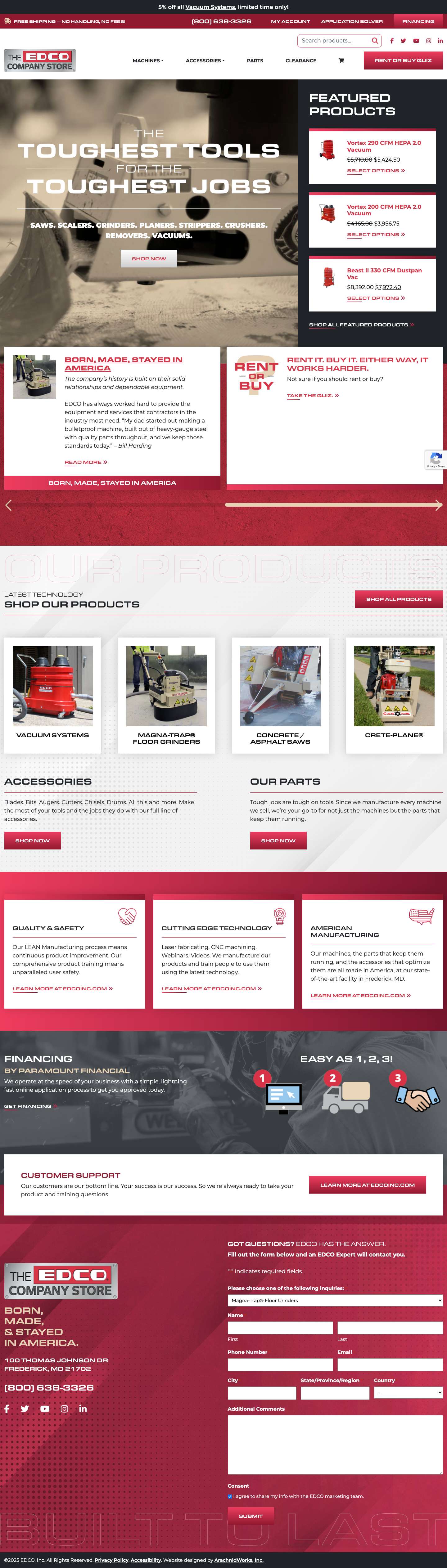 The Toughest Tools for the Toughest Jobs | The EDCO Company Store - Full Screenshot