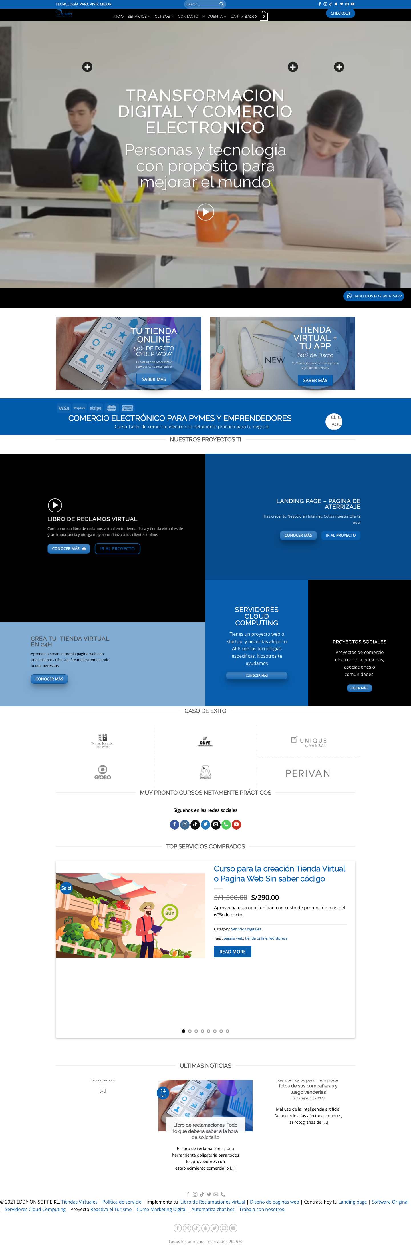 Ayudamos a la transformación digital de las empresas a nivel de proyectos de Tecnología de la información y comunicaciones - Full Screenshot