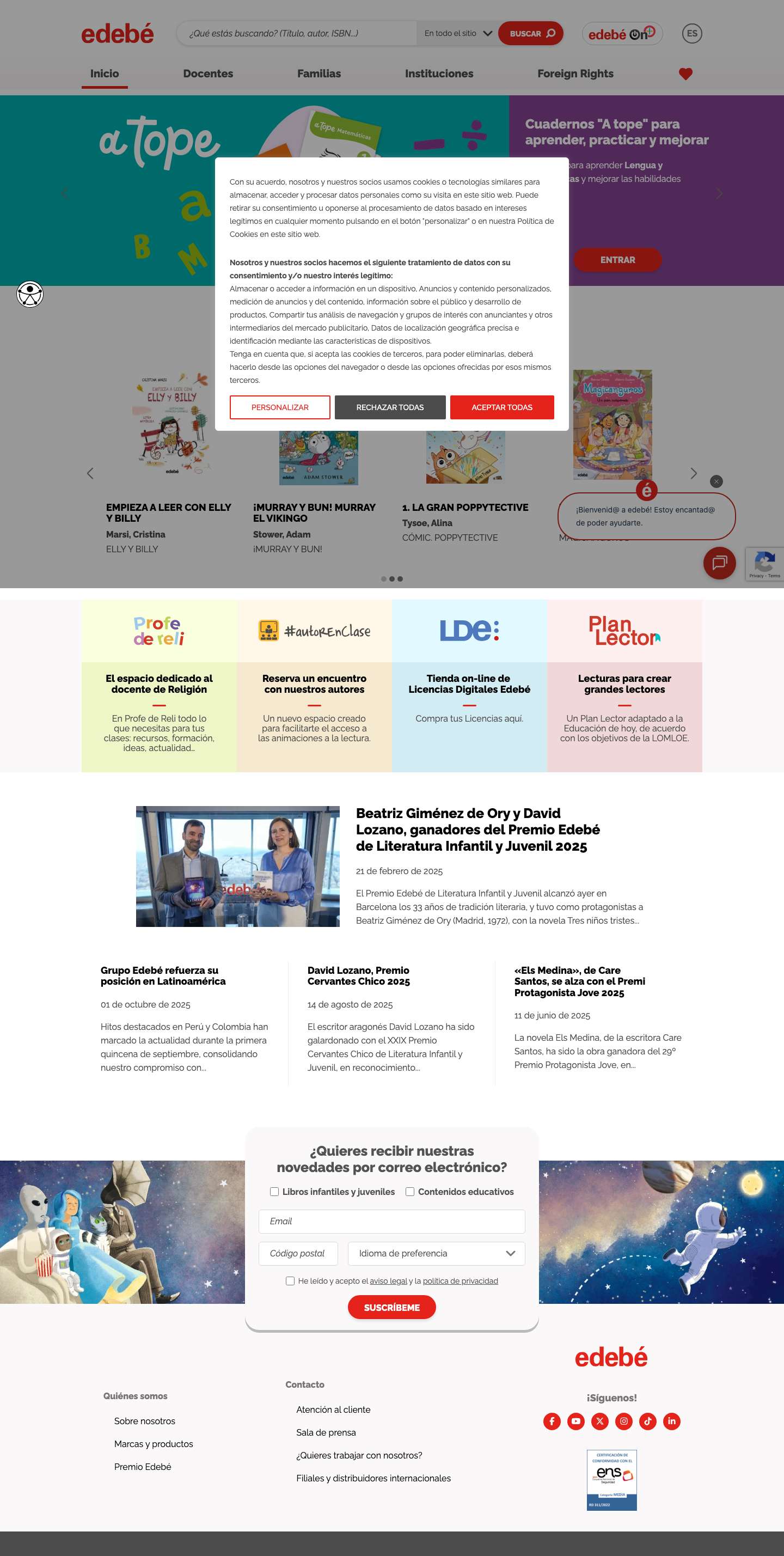 Edebé: Educación, Libros Infantiles y Juveniles - Full Screenshot