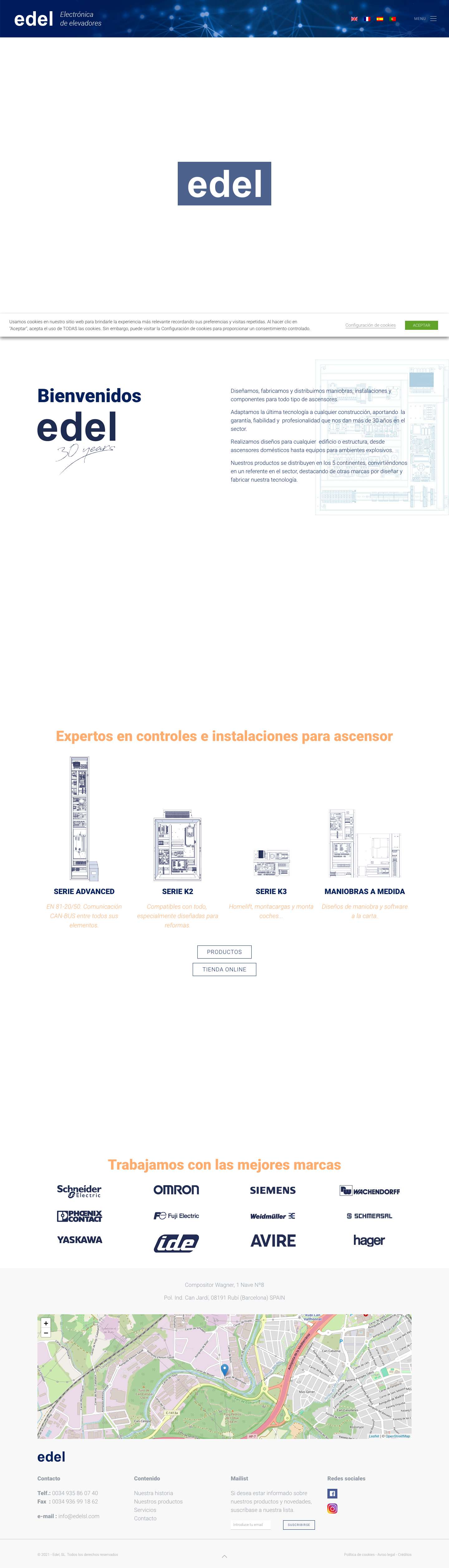 EDEL • Expertos en Maniobras e instalaciones para el Ascensor - Full Screenshot