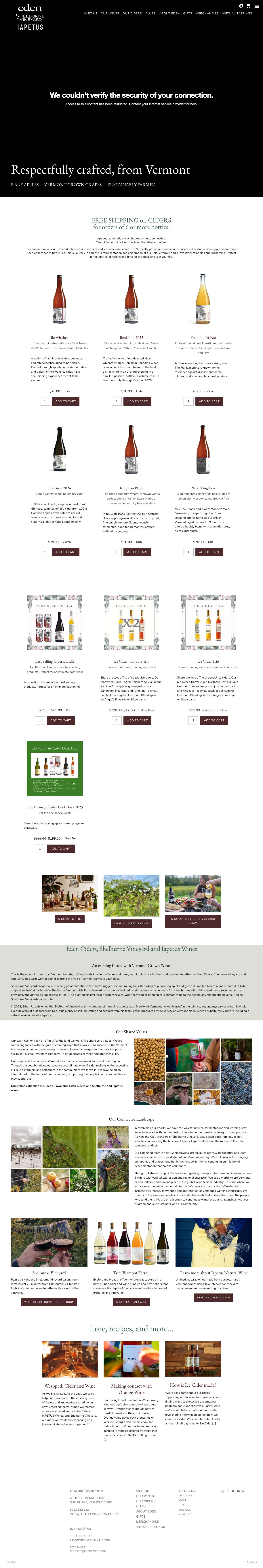 Welcome to Eden | Vermont Terroir, In a Bottle - Full Screenshot