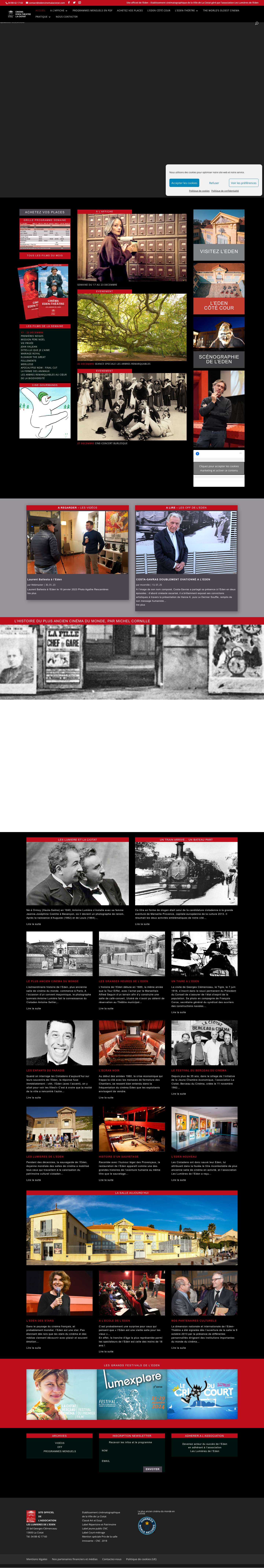 CINEMA EDEN-THEATRE | Le plus ancien cinéma du monde – La Ciotat - Full Screenshot