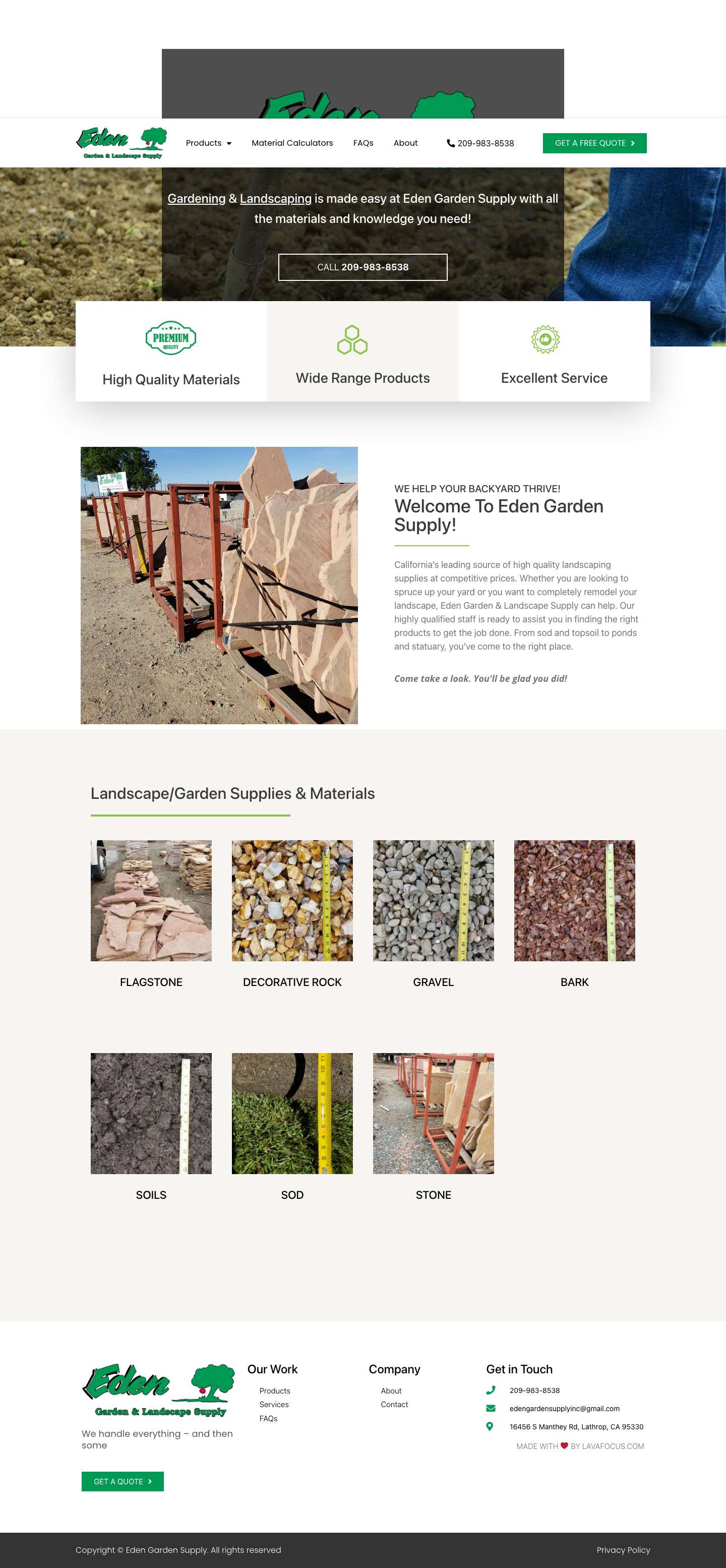 Home - Eden Garden Supply - Full Screenshot