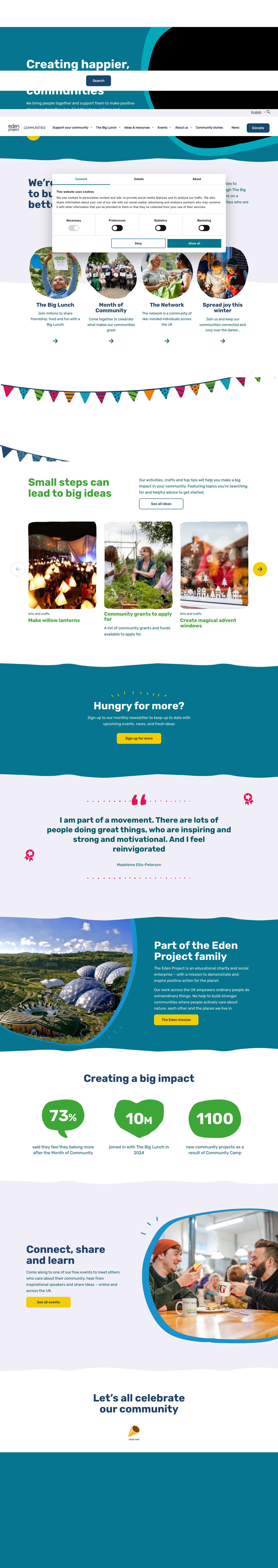 Eden Project Communitiestwitter logolinkedin logofacebook logoyoutube logoinstagram logosearch iconstar iconFacebook logoTwitter logoInstagram logoLinkedin logoYoutube logo - Full Screenshot