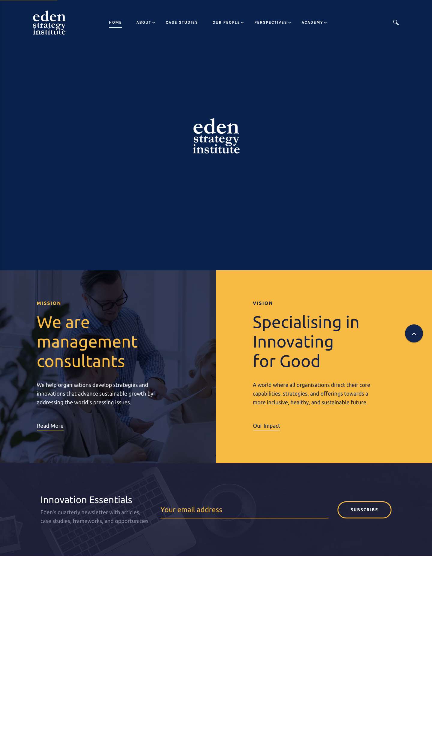 Home - Eden Strategy Institute - Full Screenshot