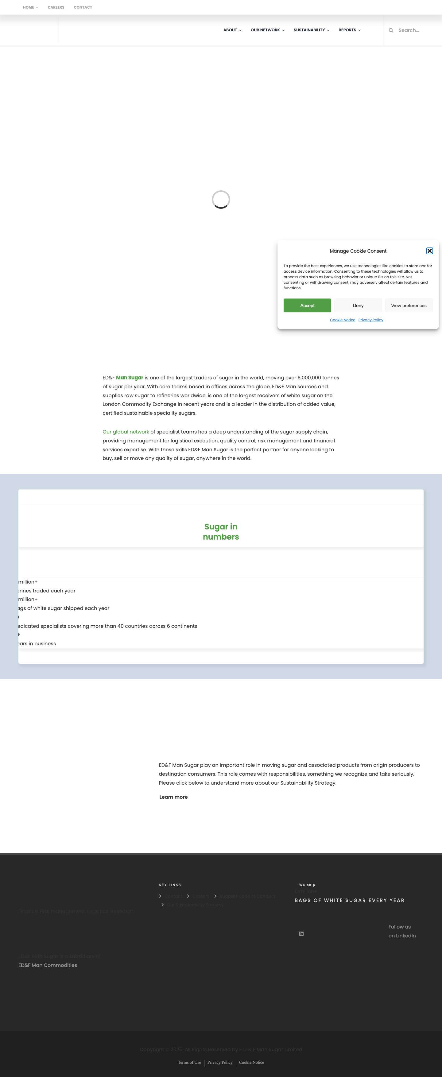 ED&F Man Sugar / Global supplier of sugar and associated products - Full Screenshot