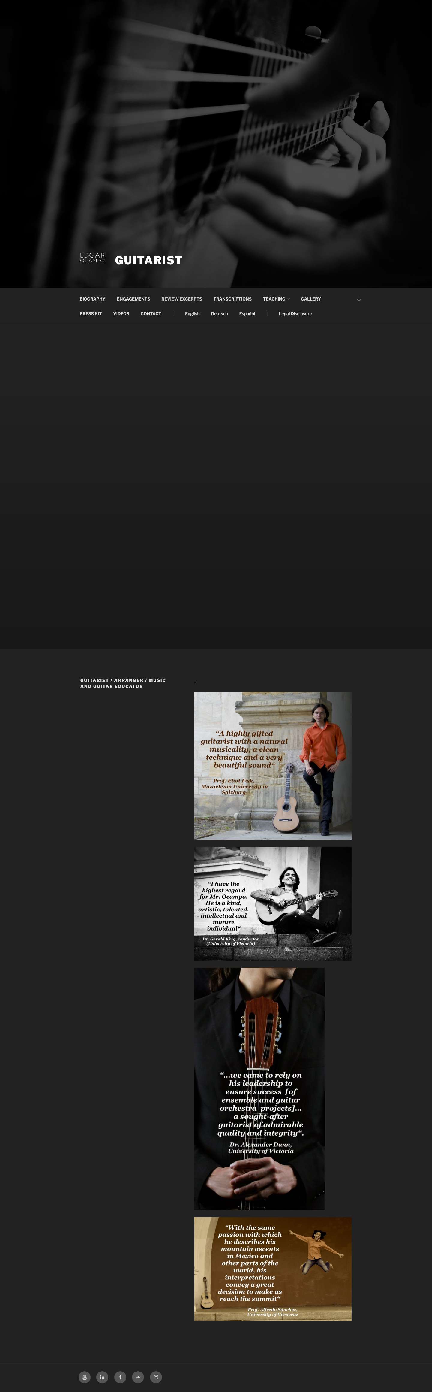 Edgar Ocampo, guitarist - Full Screenshot