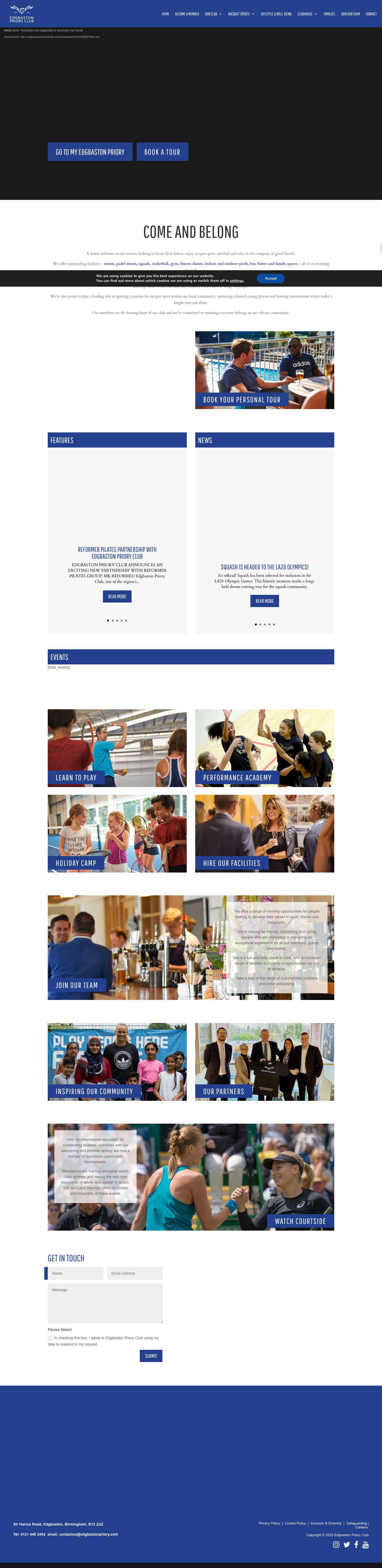 HOME | edgbastonpriory.com - Full Screenshot