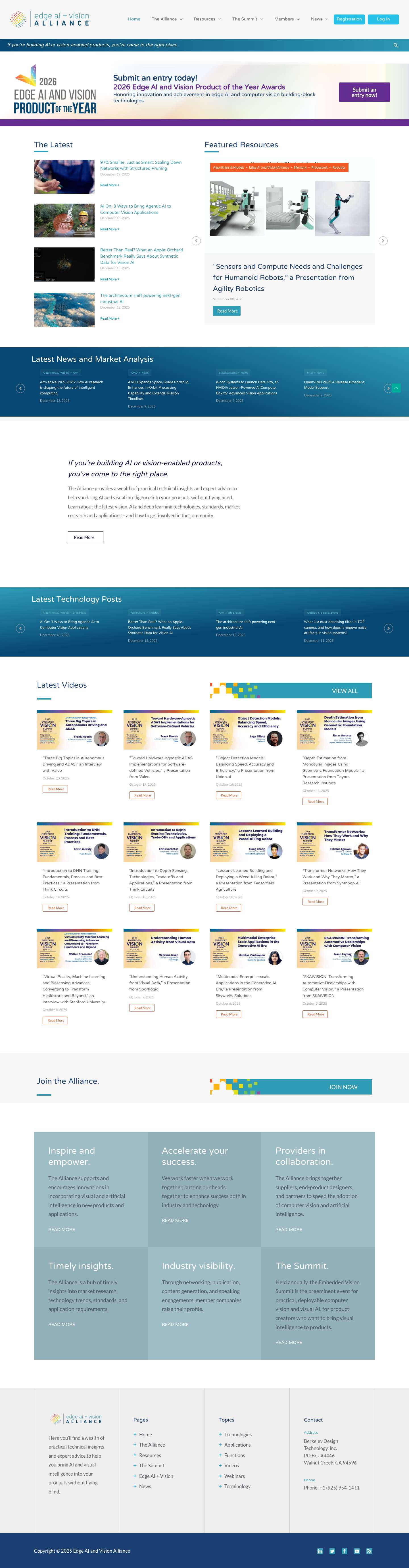 Home - Edge AI and Vision Alliance - Full Screenshot