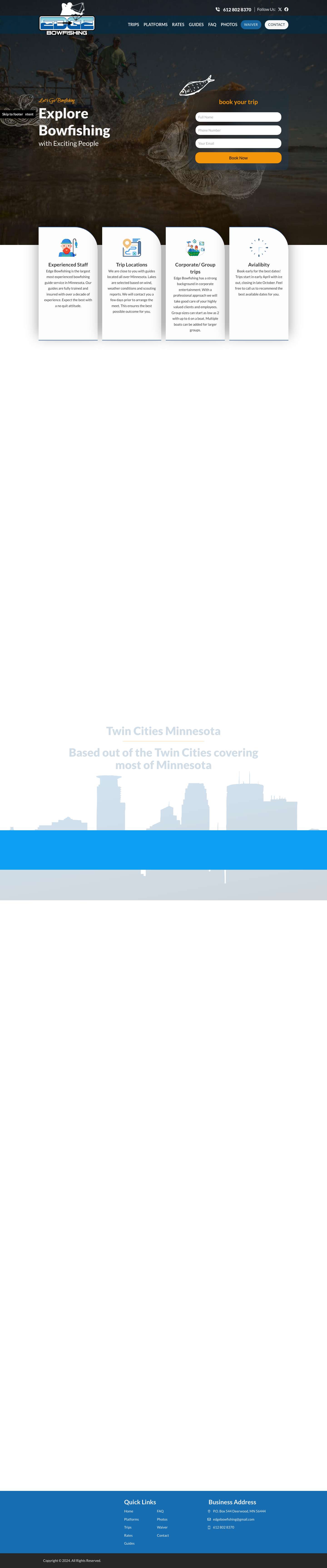 Bowfishing Trips - Edge Bow Fishing - Full Screenshot