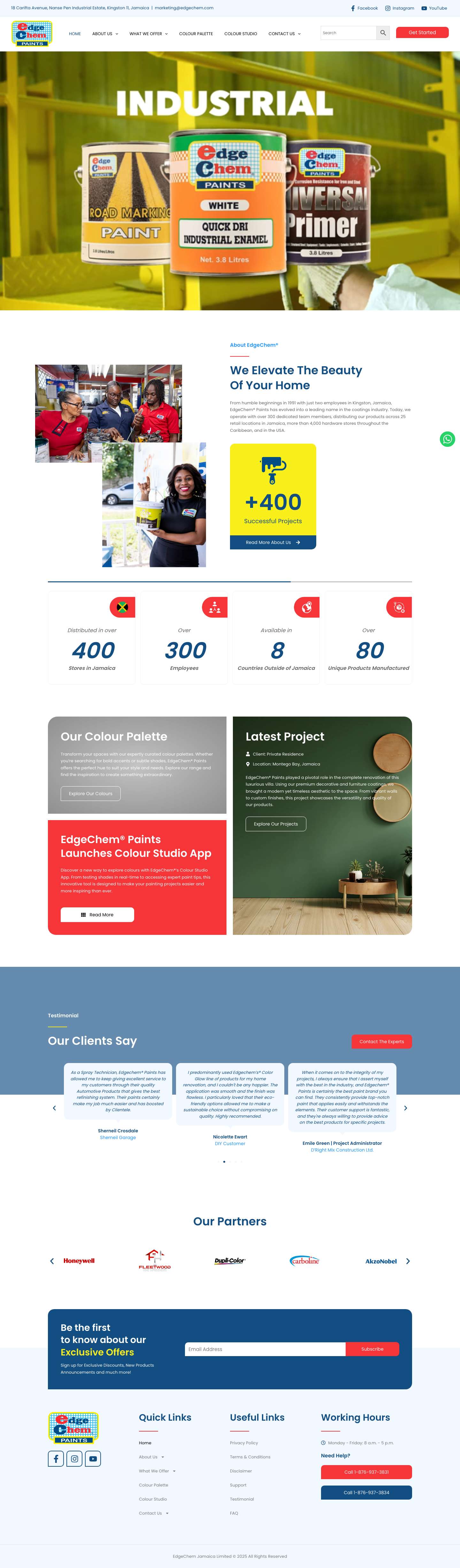 Home - EdgeChem® Jamaica Ltd. - Full Screenshot