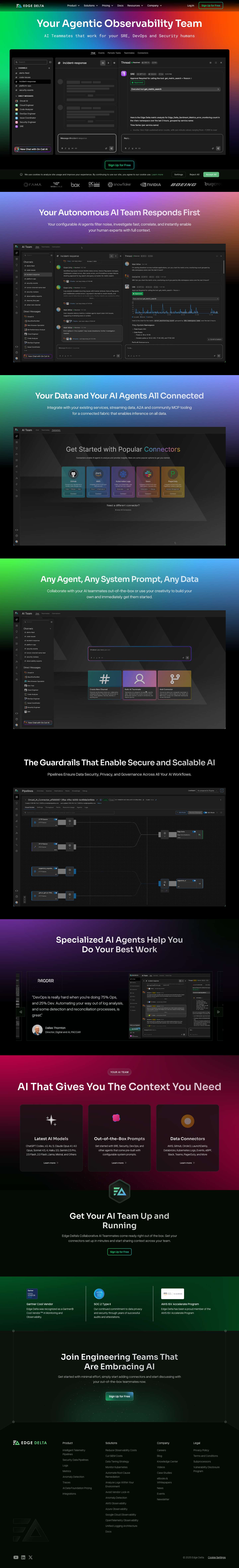 Collaborative AI Teammates | edgedelta.com - Full Screenshot