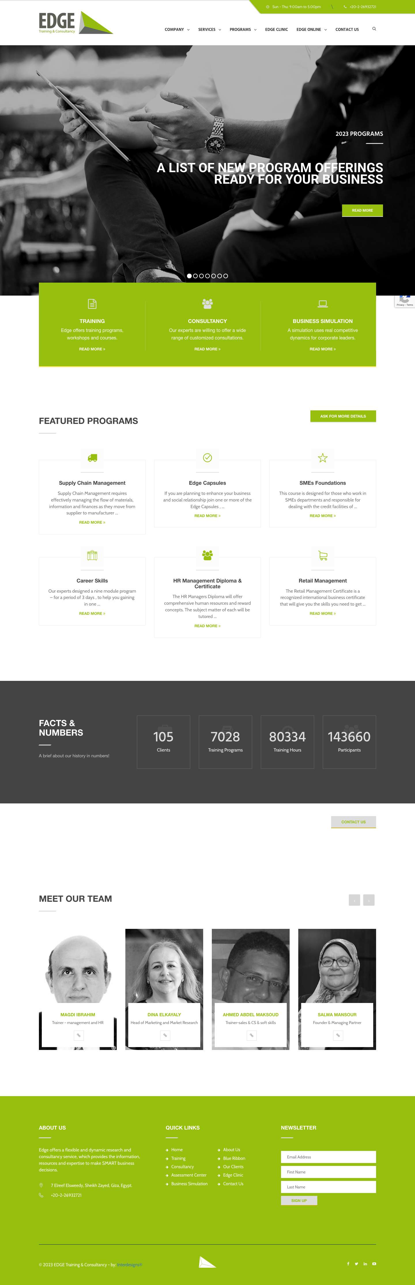 EDGE Training & Consultancy - Skyrocketing Your Experience - Full Screenshot