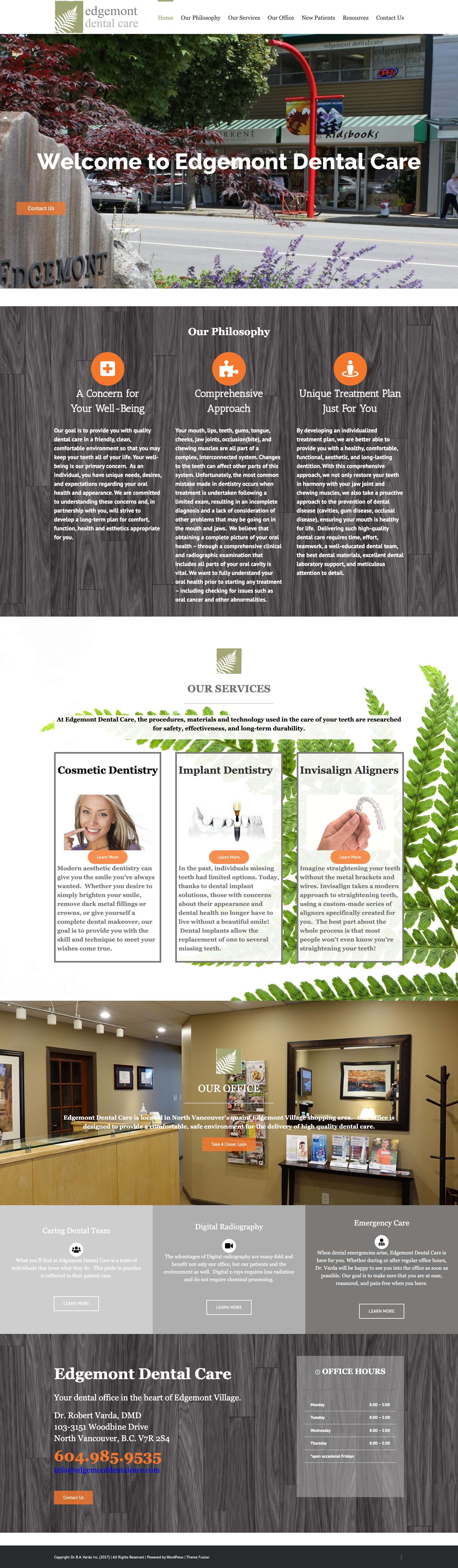 Edgemont Dental Care – Your Edgemont Dentist - Full Screenshot