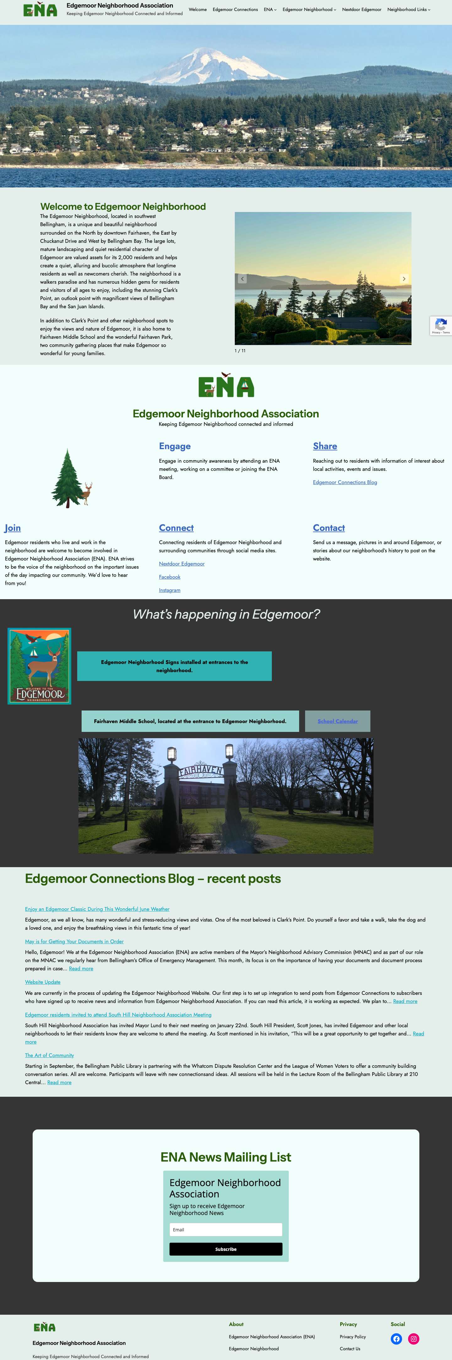 Edgemoor Neighborhood Association – Keeping Edgemoor Neighborhood Connected and Informed - Full Screenshot