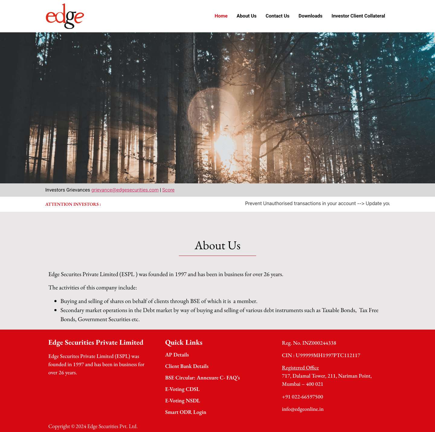 Edge Securities – Edge Securities - Full Screenshot