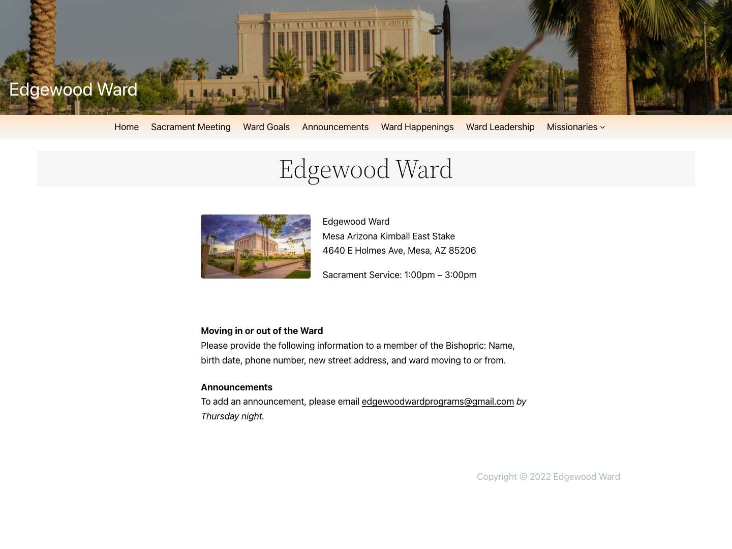 Edgewood Ward – Edgewood Ward Information - Full Screenshot
