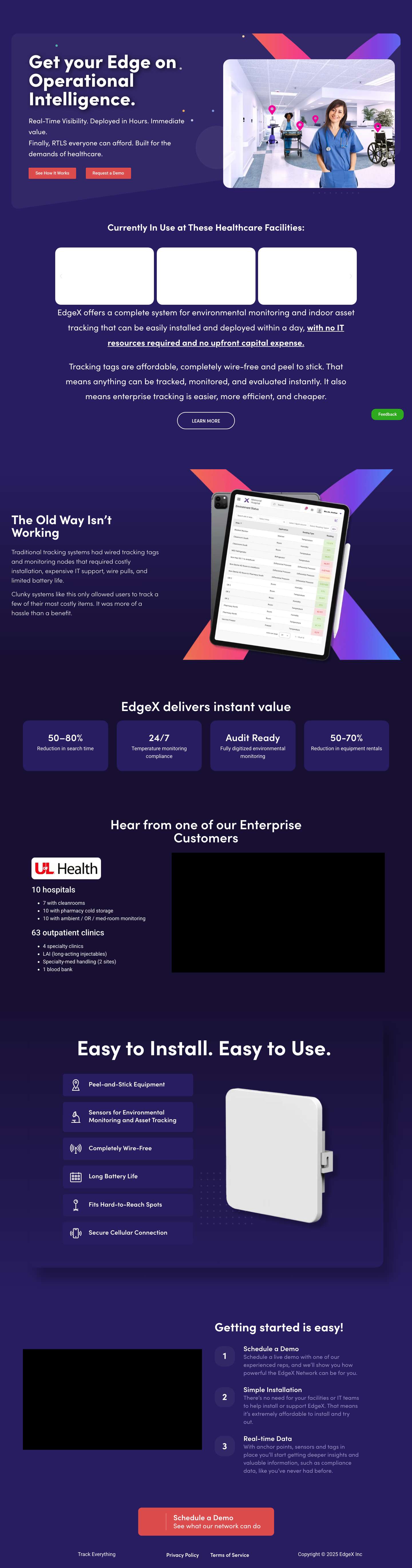 Homepage - EdgeX - Track Everything - Full Screenshot