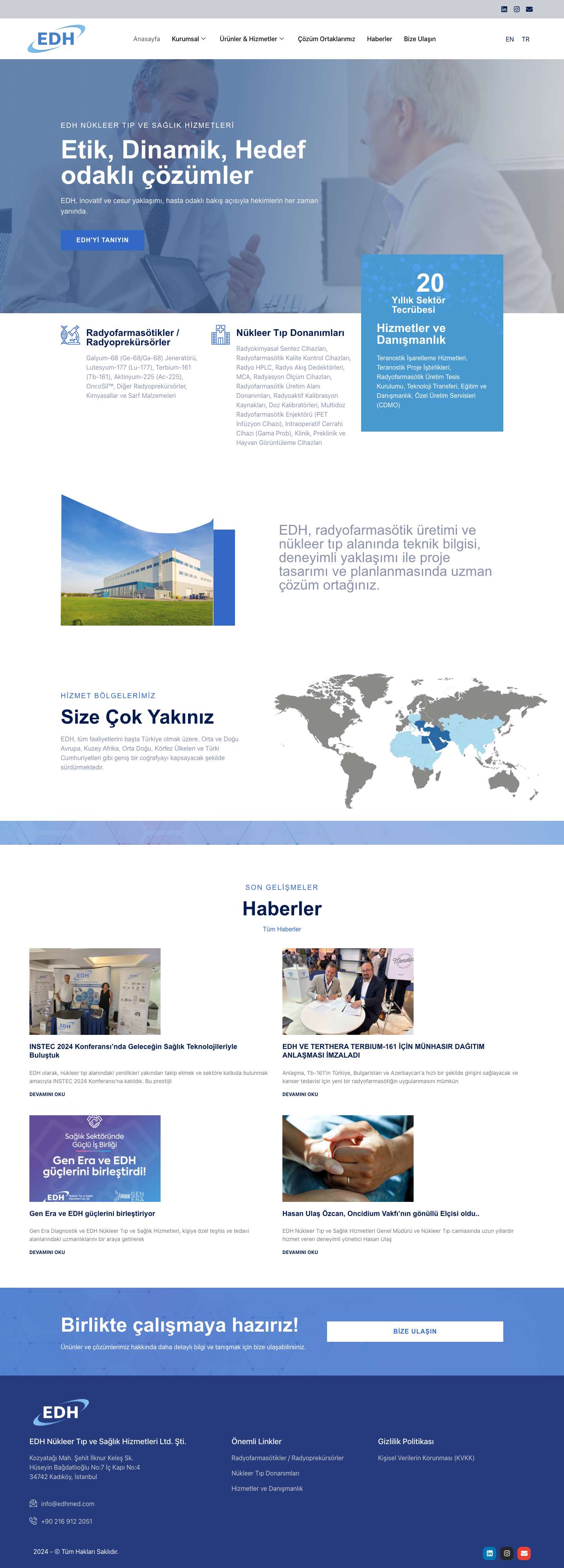 EDH Nükleer Tıp & Sağlık Hizmetleri - Full Screenshot