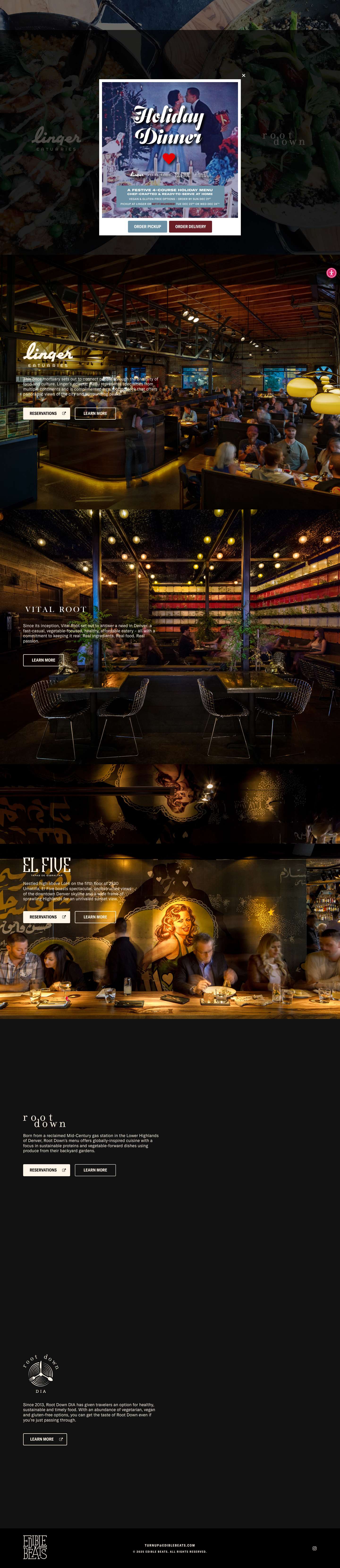 Denver's Best & Most Unique Restaurants | Edible Beats - Full Screenshot