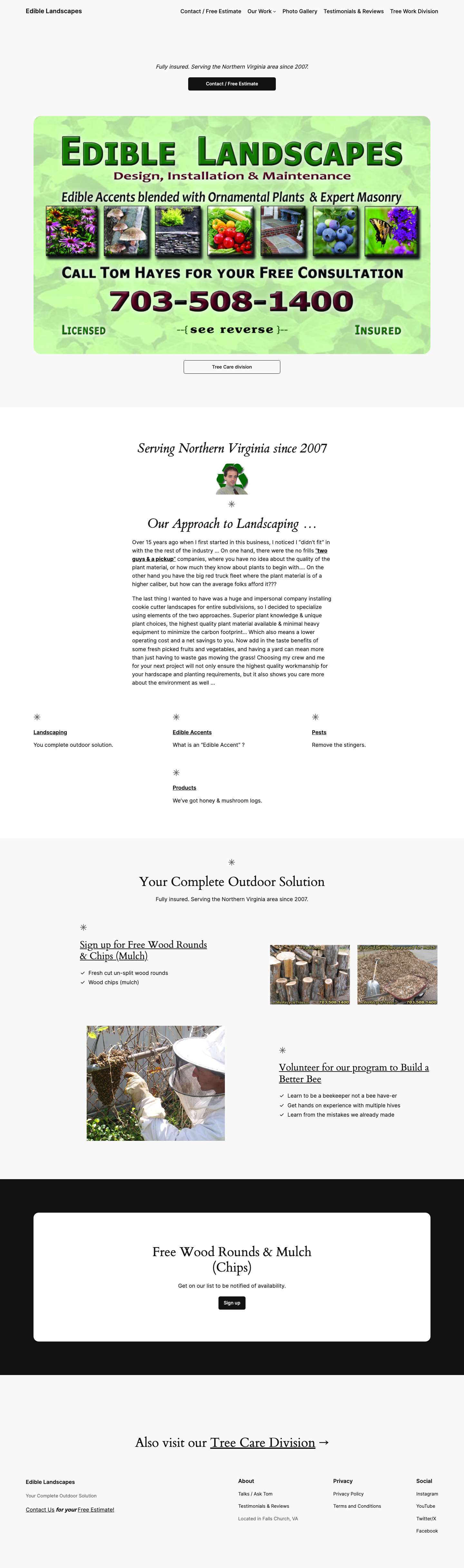 Edible Landscapes – Your Complete Outdoor Solution - Full Screenshot