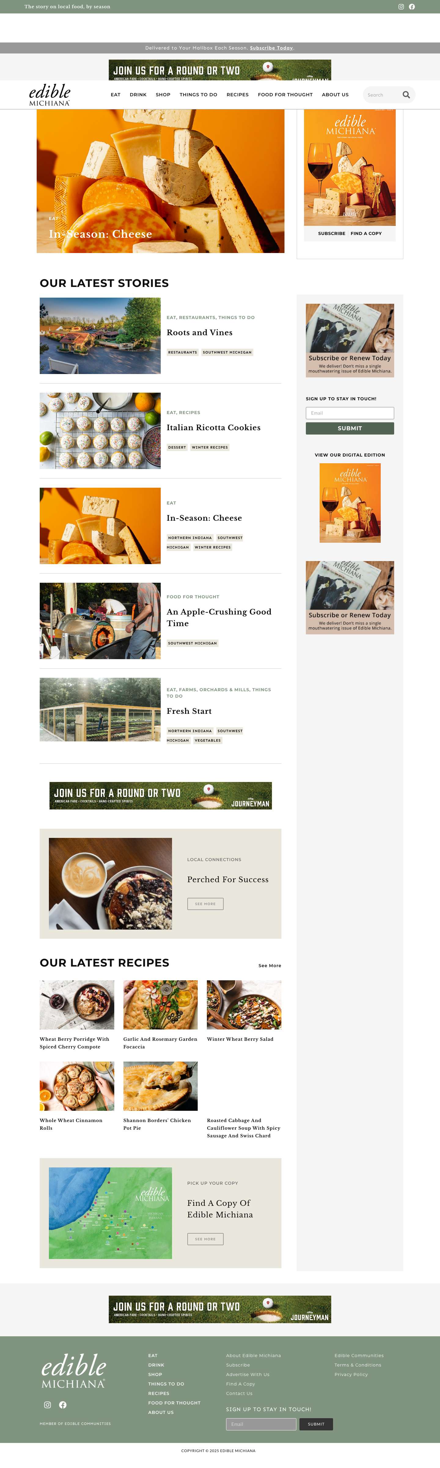 Welcome to Edible Michiana - Edible Michiana - Full Screenshot