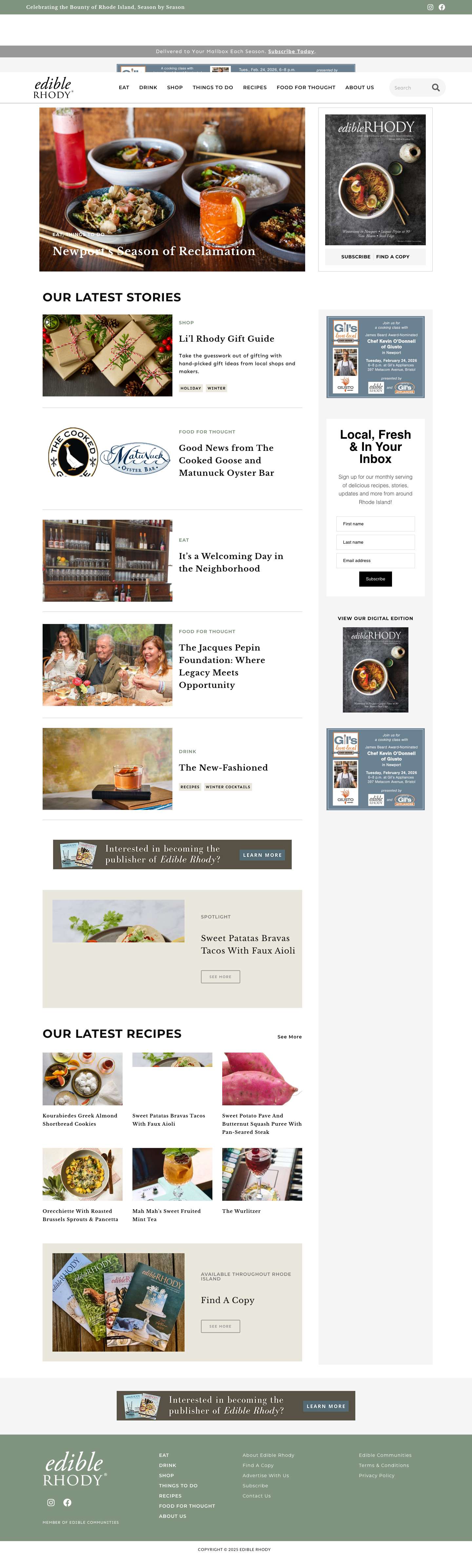 Welcome to Edible Rhody - Edible Rhody - Full Screenshot