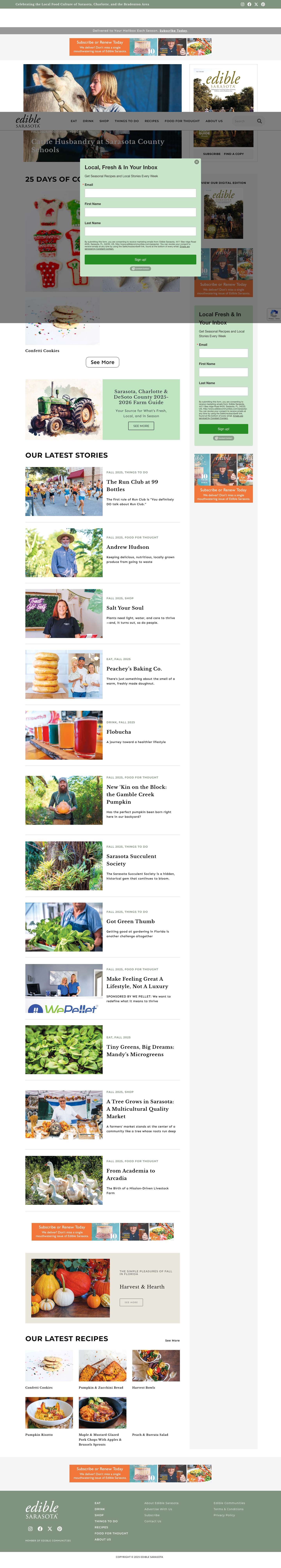 Welcome to Edible Sarasota - Edible Sarasota - Full Screenshot