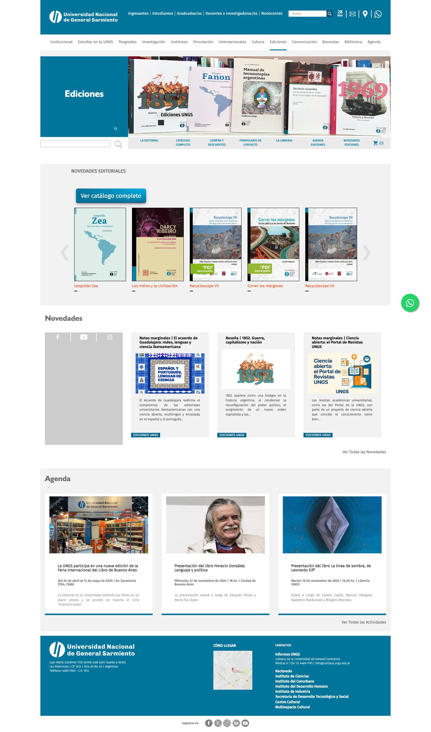 Ediciones - UNGS - Full Screenshot