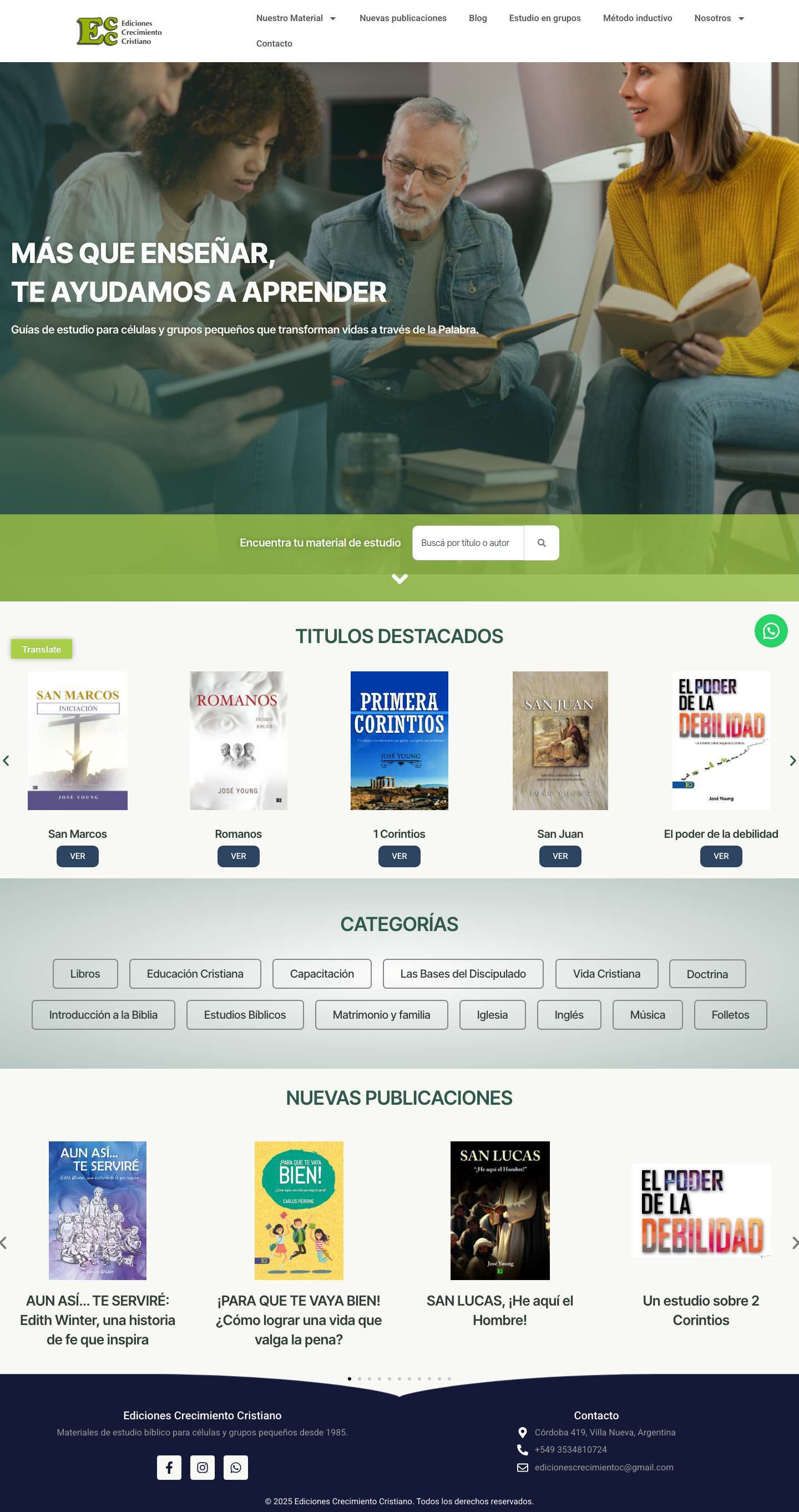 Ediciones Crecimiento Cristiano – Ediciones Crecimiento Cristiano - Full Screenshot