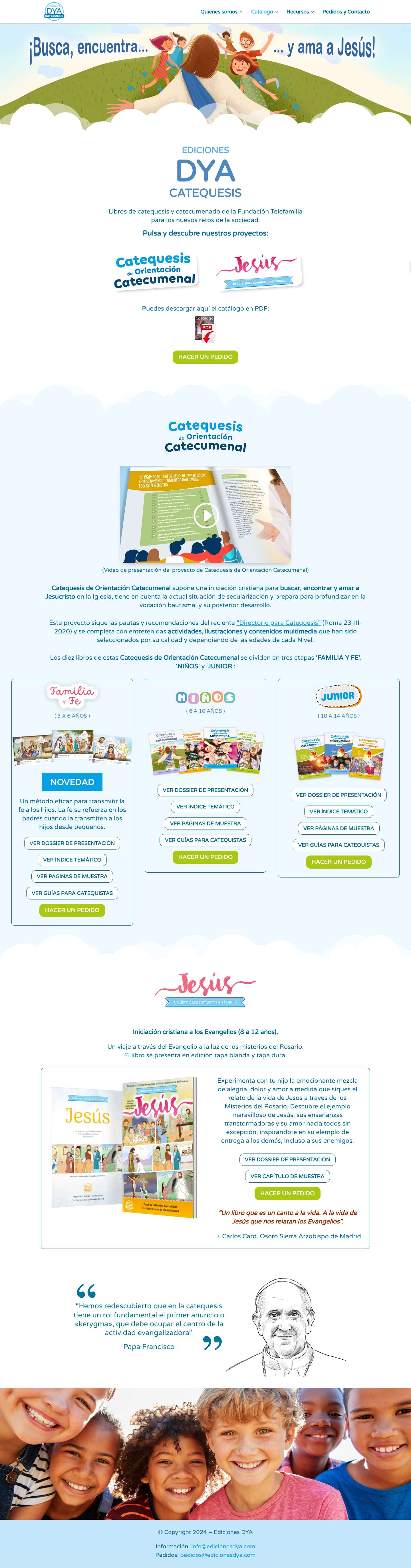 Ediciones DYA Catequesis - Full Screenshot