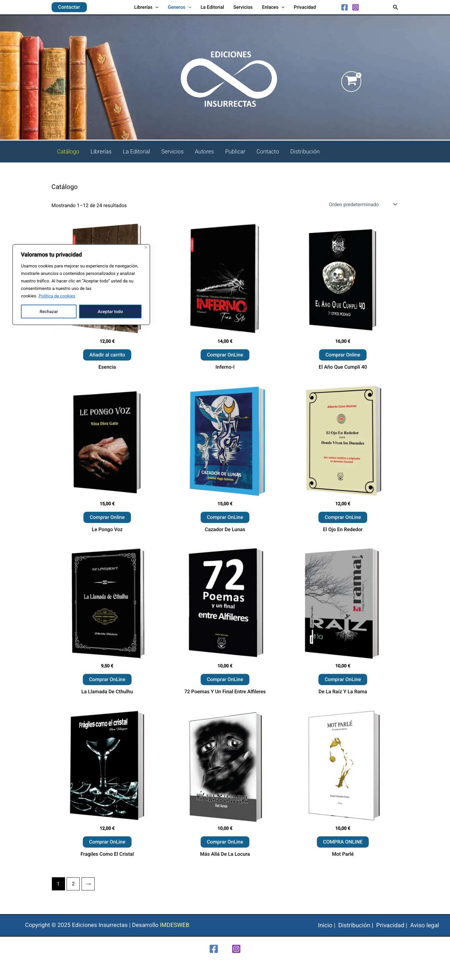 Ediciones Insurrectas - Full Screenshot