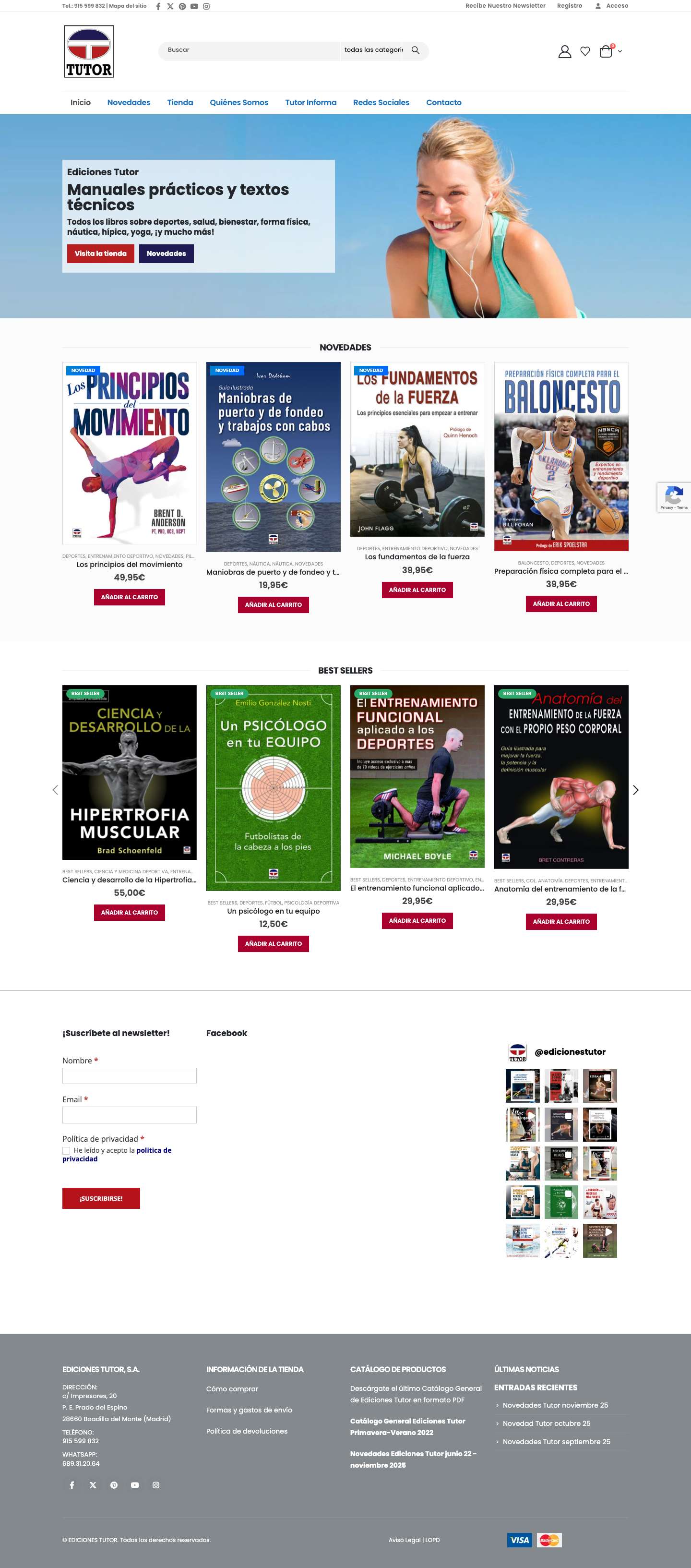 Home - Ediciones Tutor - Full Screenshot