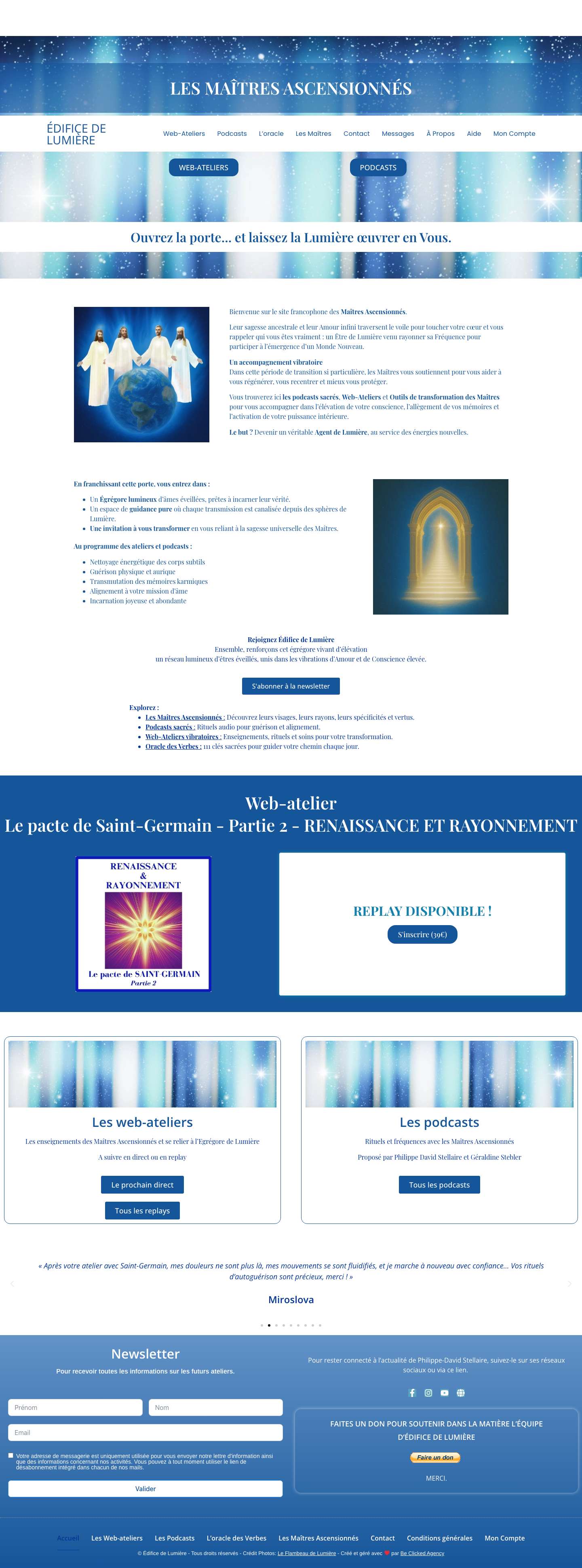 Edifice de Lumière - Les Maîtres Ascensionnés - Full Screenshot