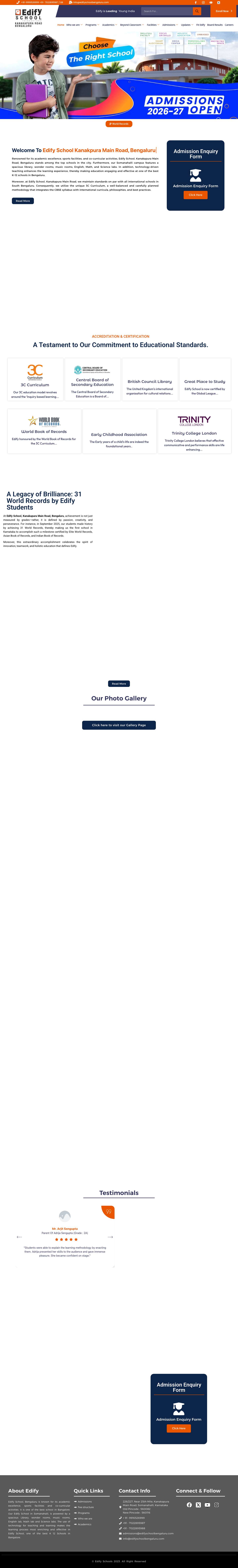 Edify School Kanakapura - Full Screenshot