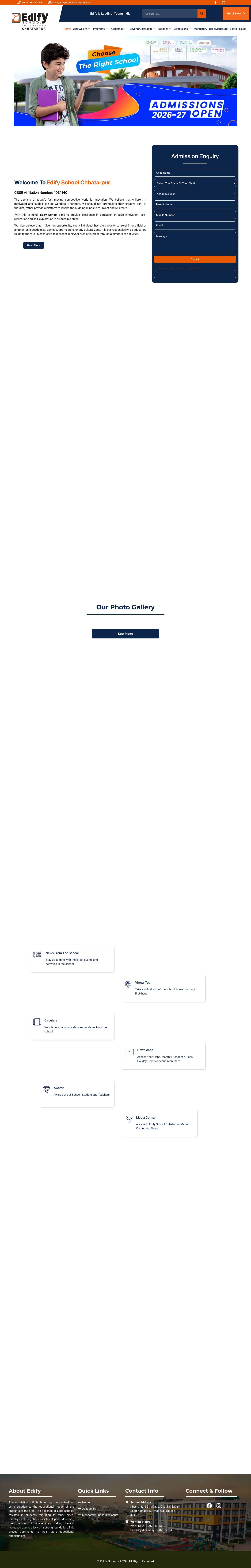 Best CBSE Curriculum School in Chhatarpur, Madhya Pradesh | Edify School - Full Screenshot