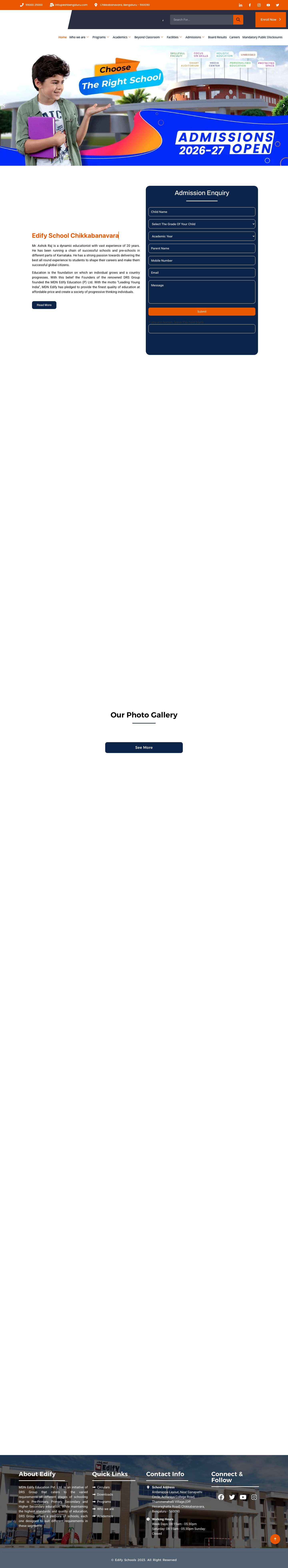 Best CBSE and IGCSE School in Chikkabanavara, Bengaluru. | Edify School - Full Screenshot