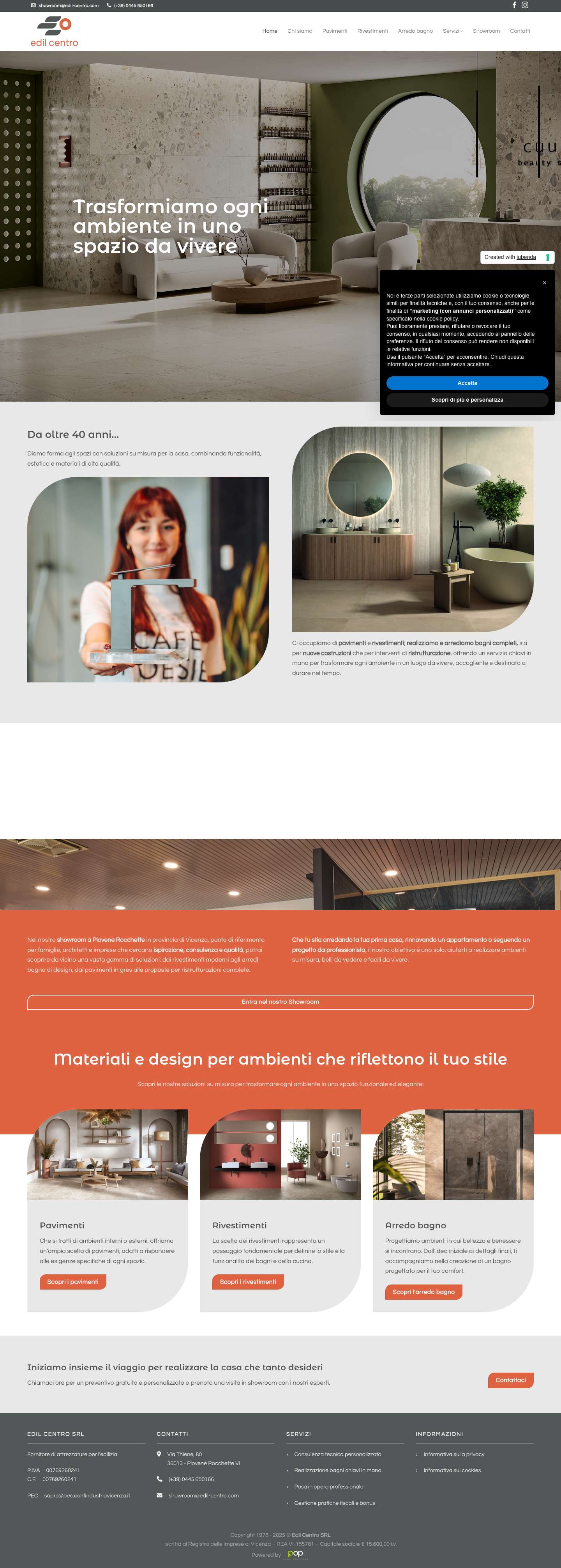 Edil Centro – Fornitore di attrezzature per l'edilizia - Full Screenshot