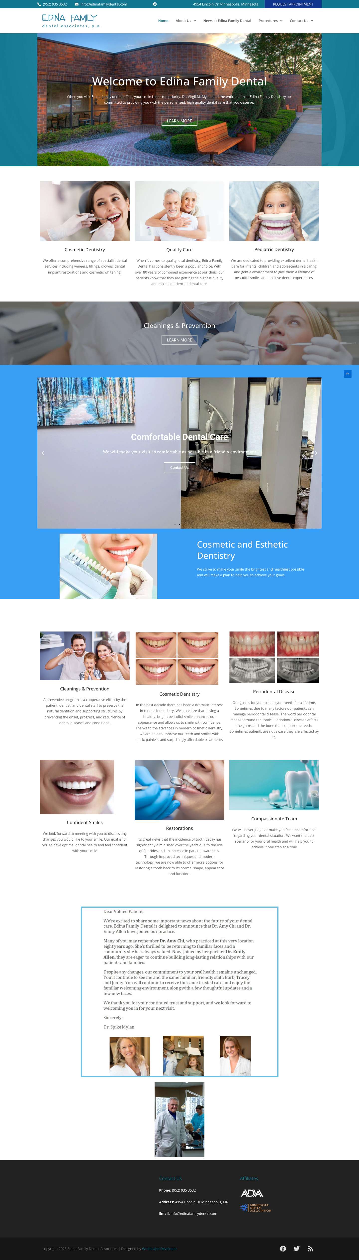 Edina Family Dental - Minnesota - Full Screenshot