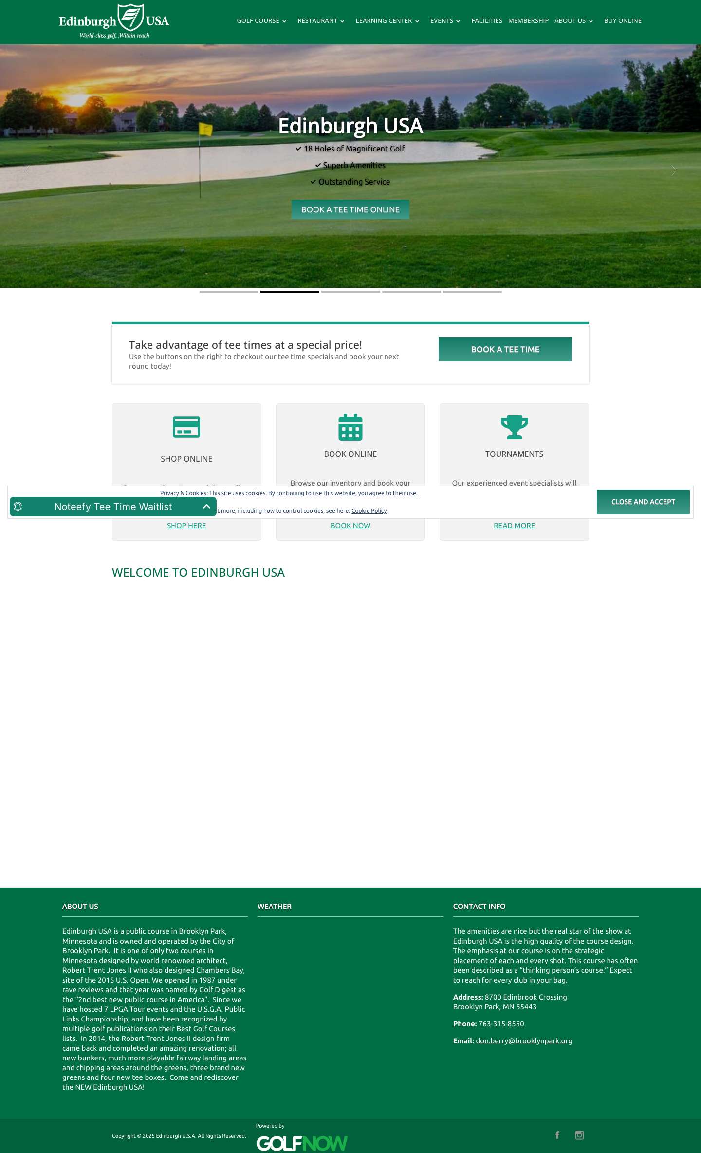 Home - Edinburgh U.S.A. - Full Screenshot