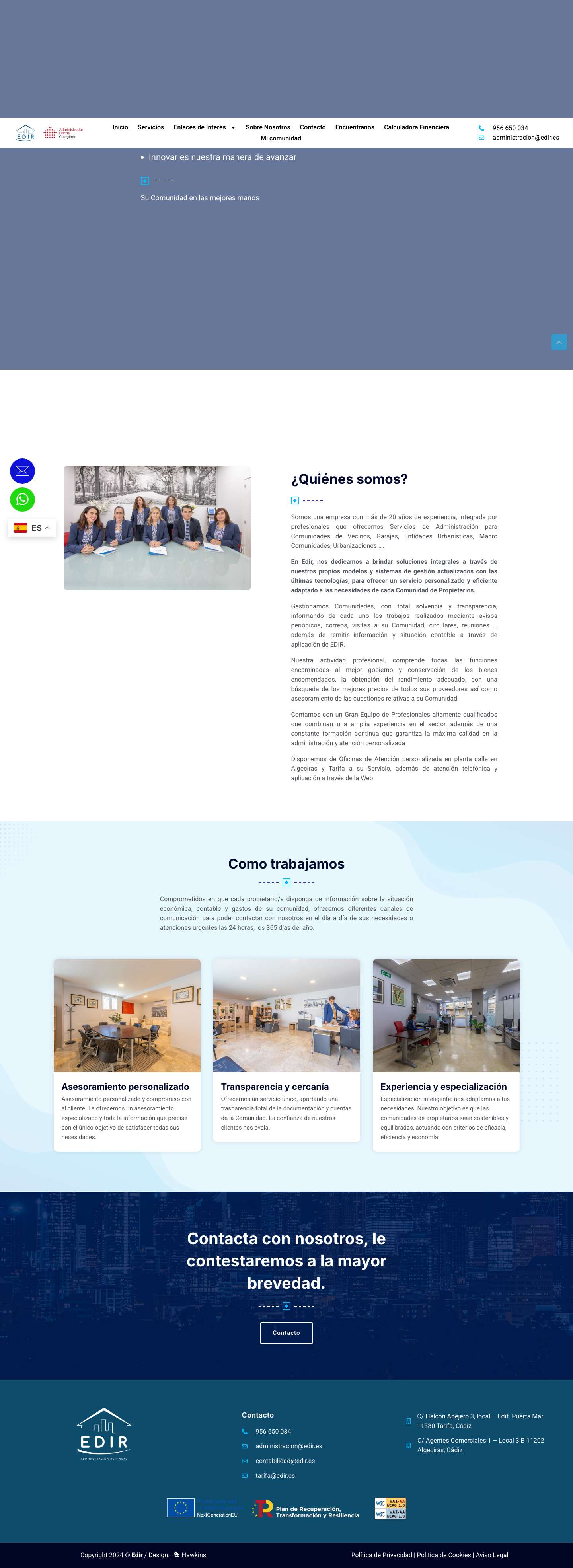 Administración de fincas – EDIR Spain - Full Screenshot