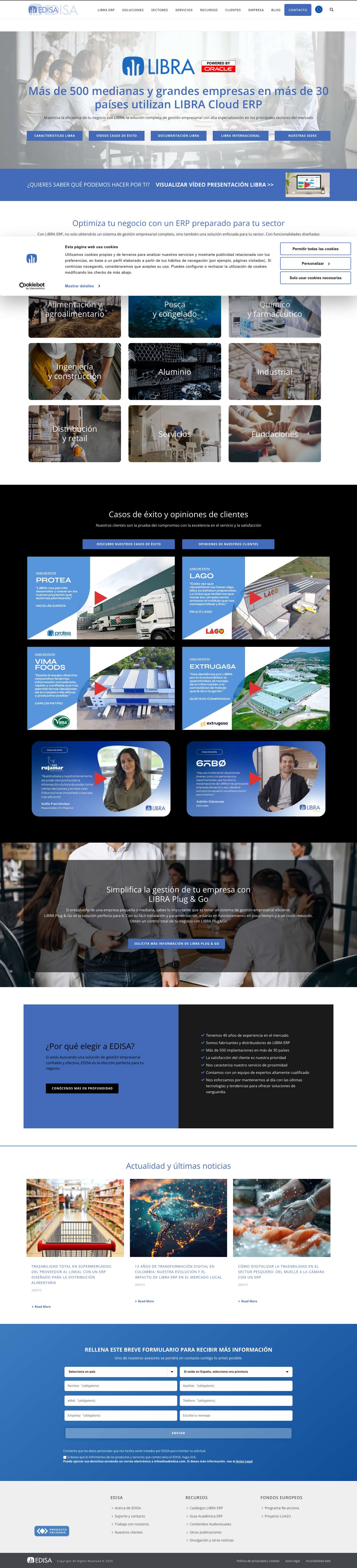 Software de Gestión Empresarial LIBRA ERP | EDISA - Full Screenshot