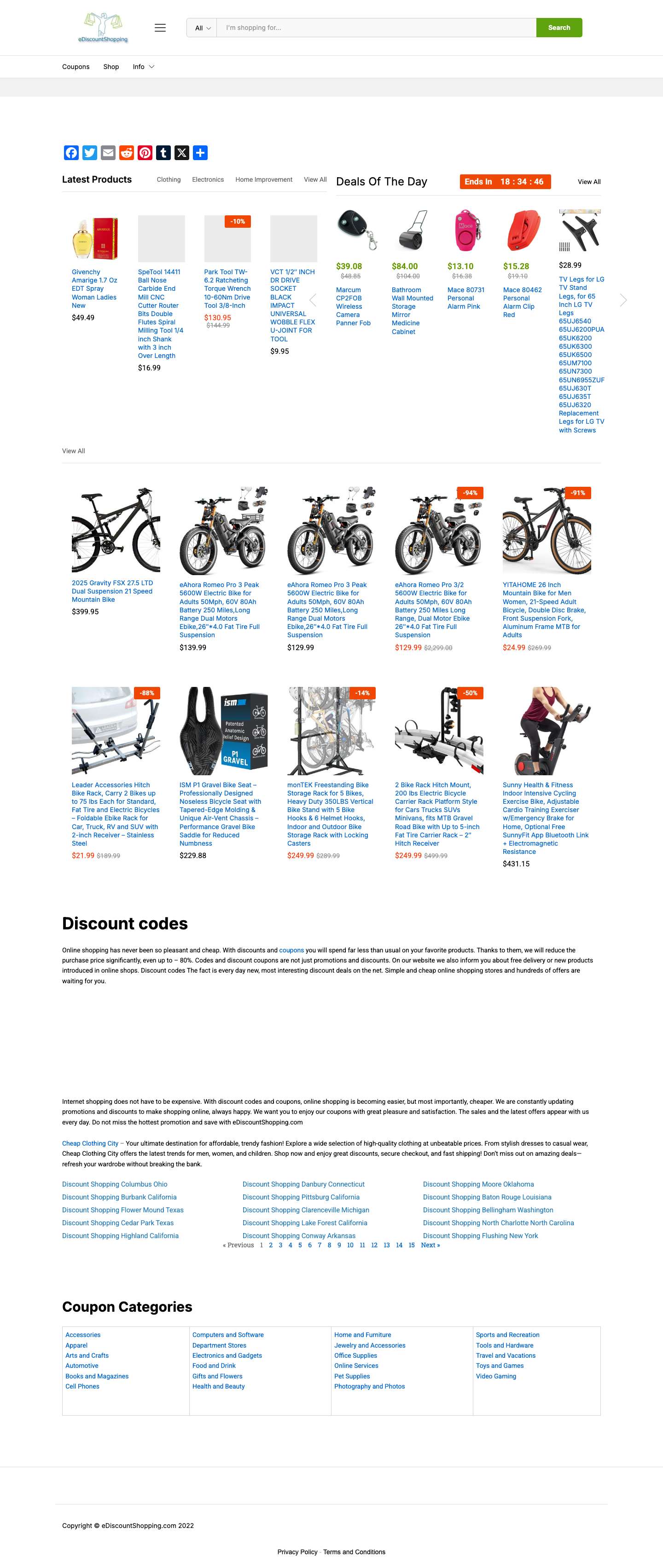 Discount Shopping | Clothing | Electronics | Online Shopping - Full Screenshot