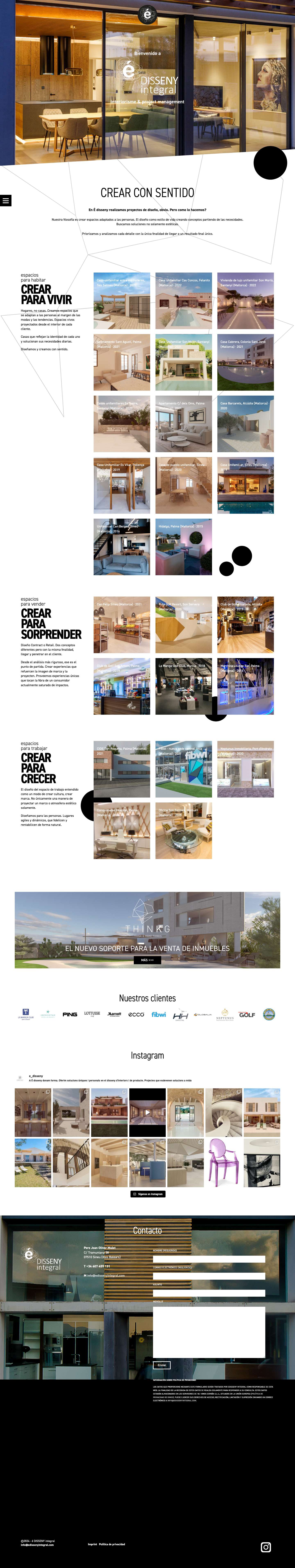 éDisseny integral | Interiorisme & Project Management Sineu/Mallorca - Full Screenshot