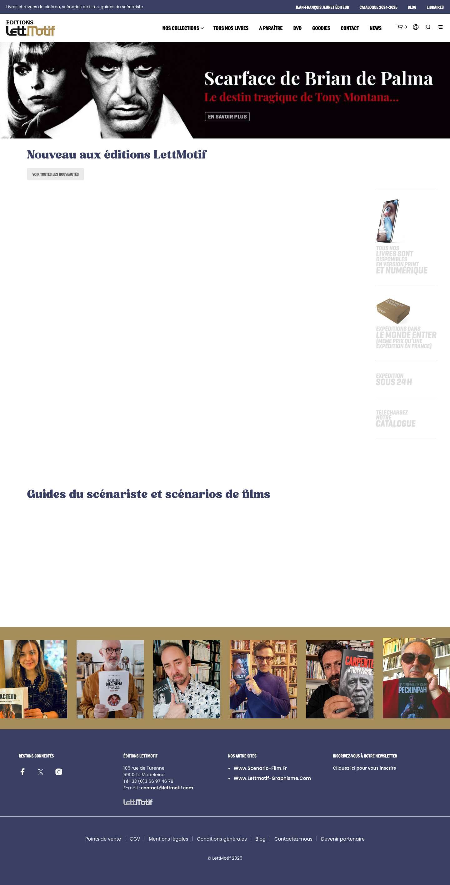 éditions LettMotif -- Livres de cinéma et guides du scénariste - Full Screenshot