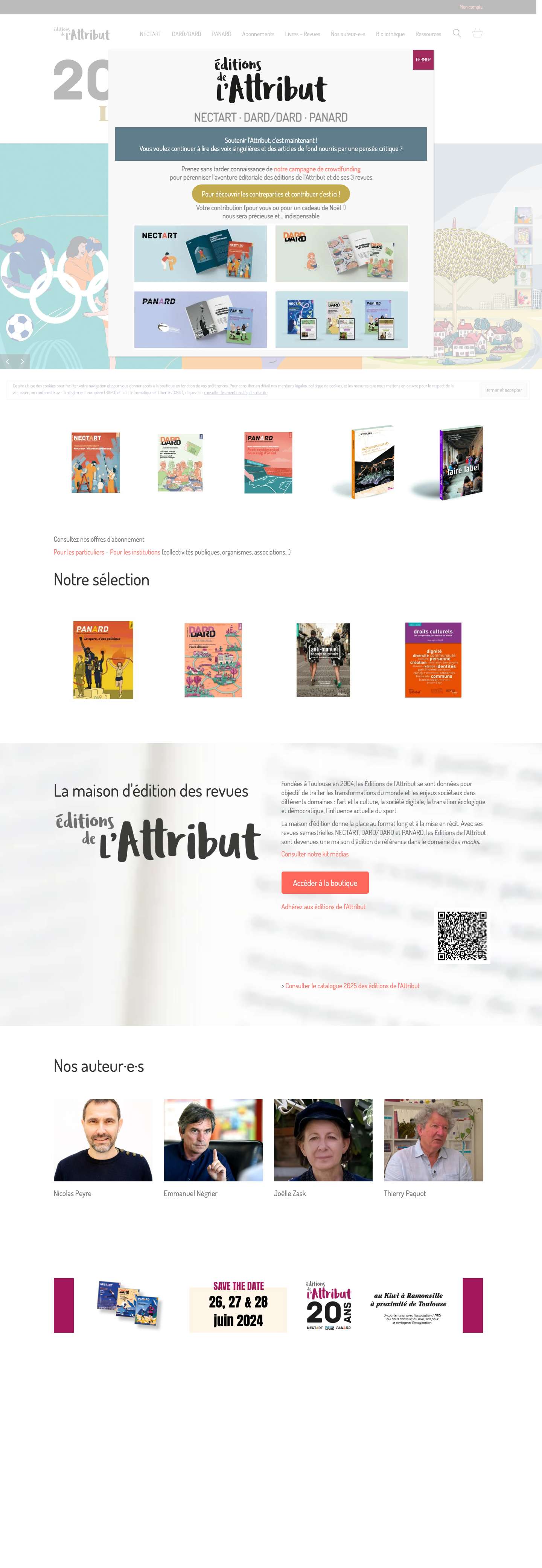 Accueil - Éditions Attribut - Editions de l'Attribut - Full Screenshot