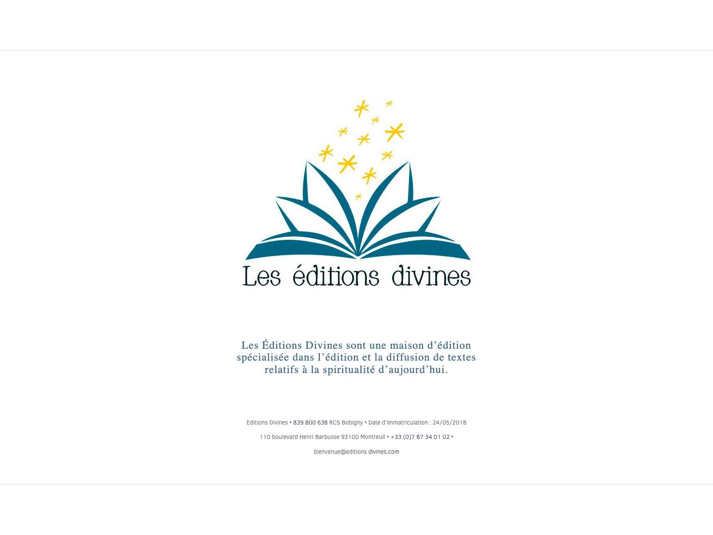 Editions Divines – Un site utilisant WordPress - Full Screenshot
