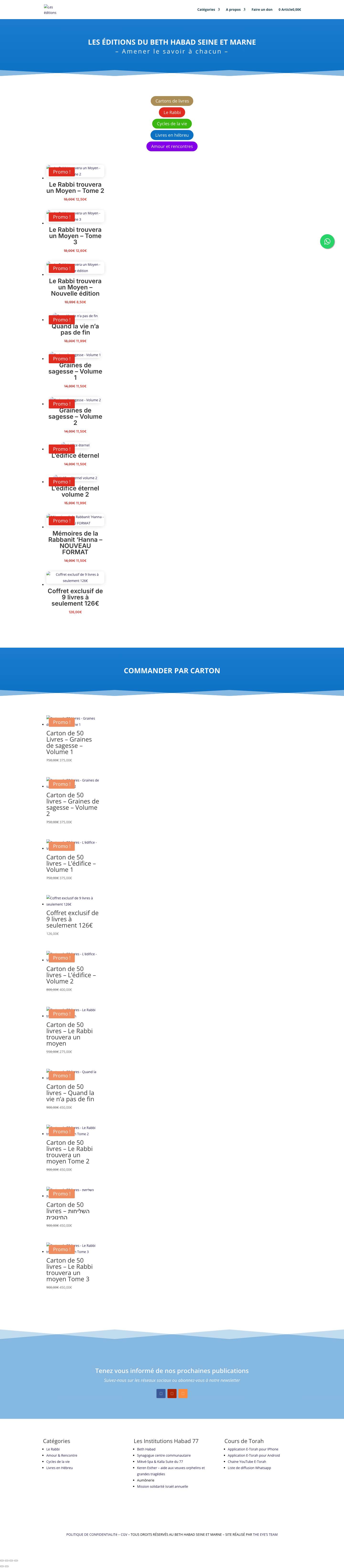 Accueil - Les éditions du Beth Habad Seine et Marne - Full Screenshot