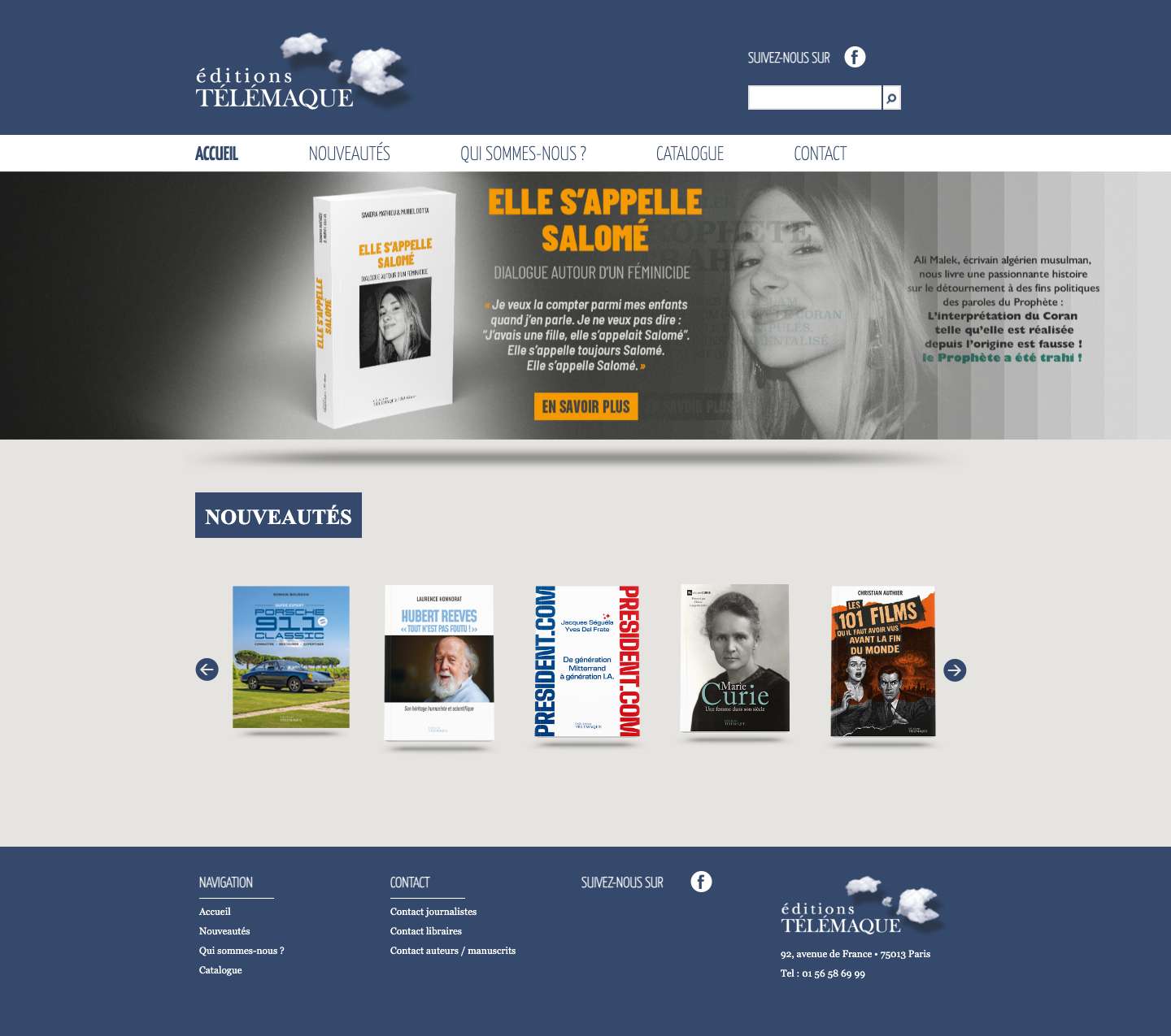 Editions Télémaque | Les éditions Télémaque – Accueil - Full Screenshot