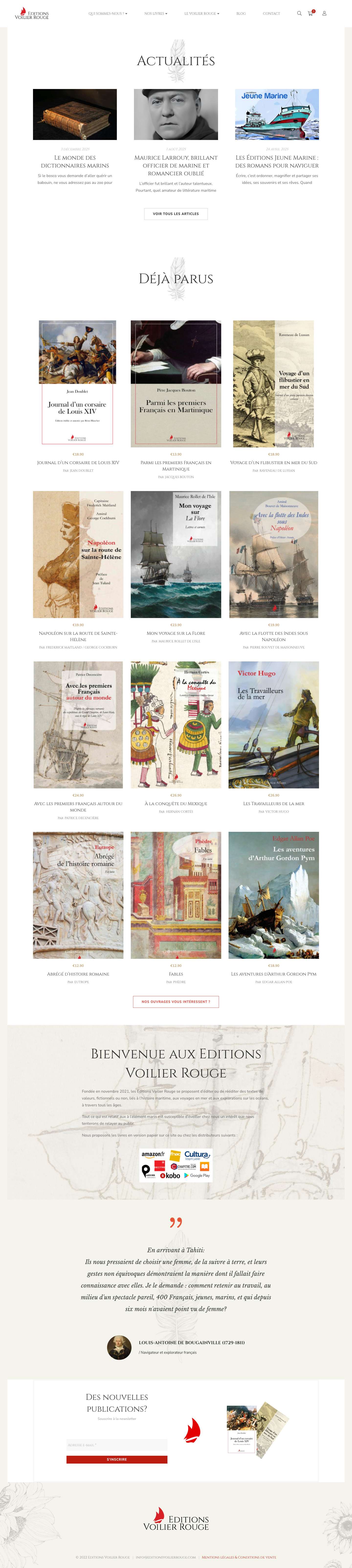 Editions Voilier RougeÉditions Voilier Rouge - Lisez d'aventures! - Full Screenshot